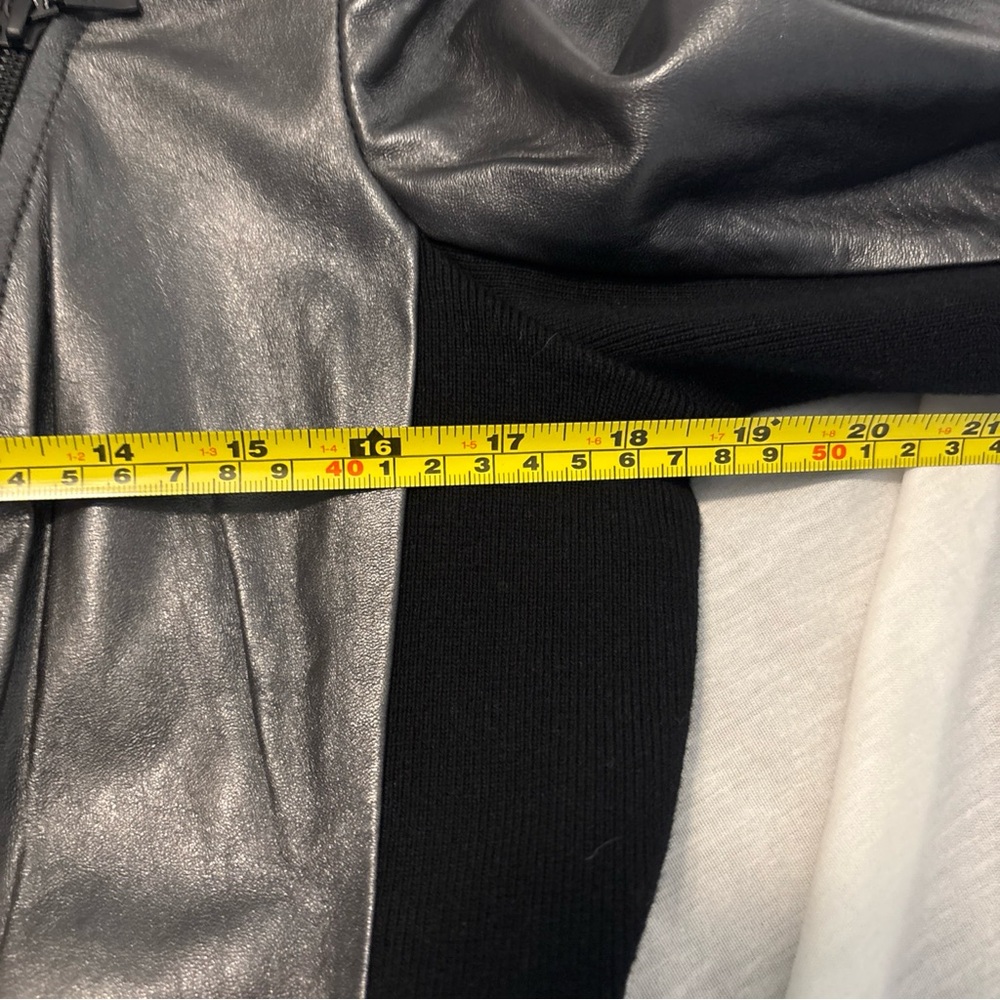 Trouve Soft Leather Moto Jacket Gunmetal Gray Stretch Women SZ Med Asymmetrical - Picture 7 of 16